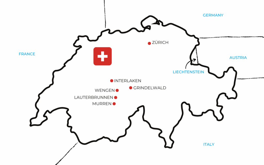 map of Jungfrau Region